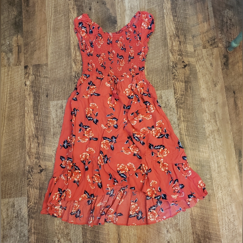 Justice Red and Blue Sleeveless Sundress with Sweetheart Neckline